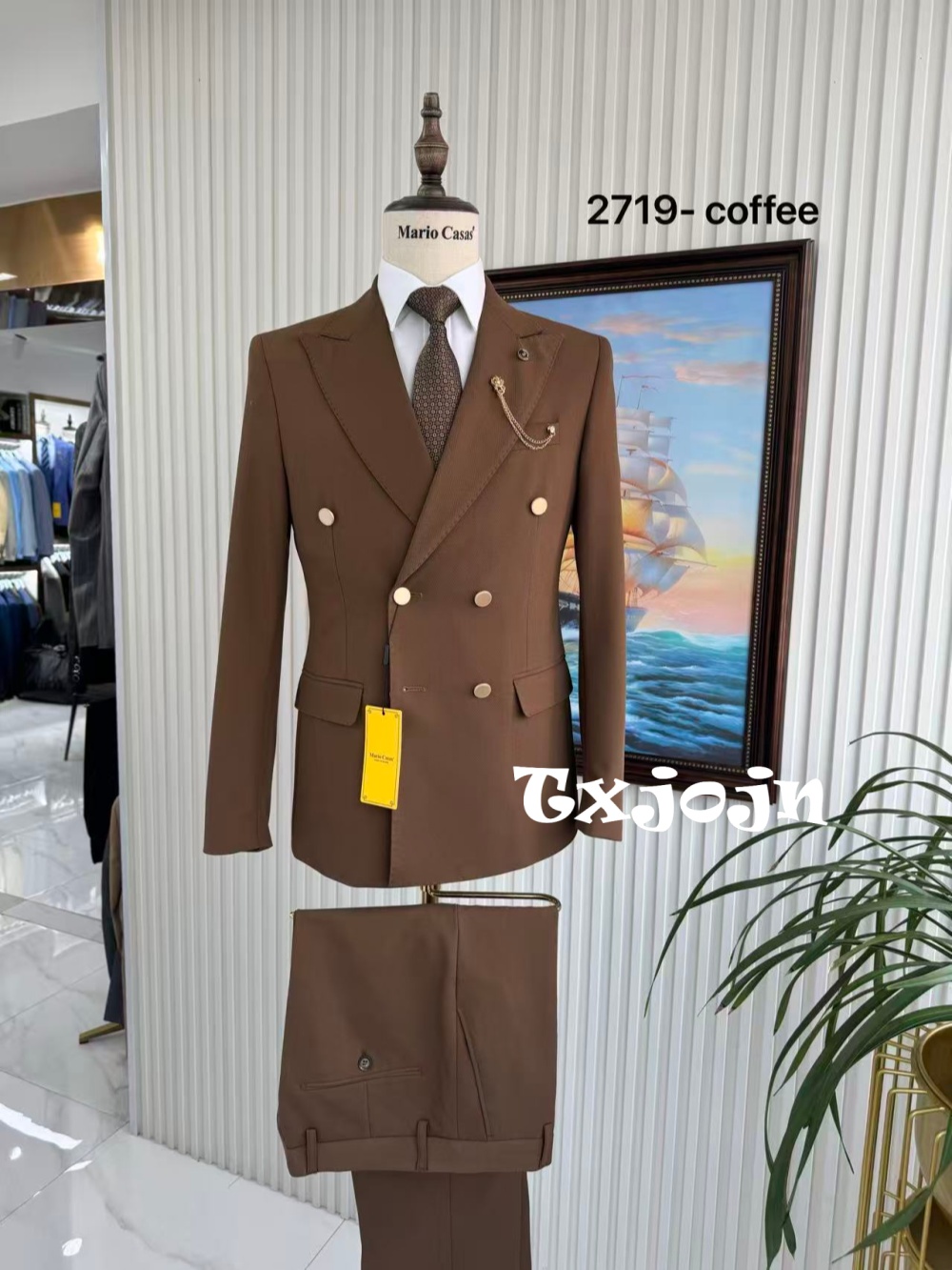 Men'S Formal Wear For Engagement - 프리미엄 고급 남성 정장 2피스 약혼