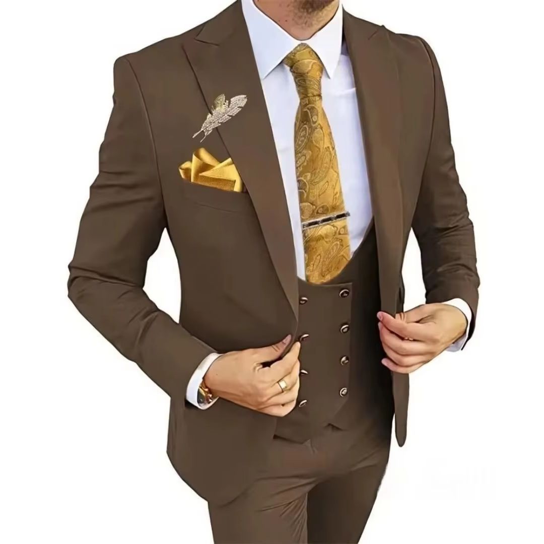Men'S Formal Wear Not Suit - 3피스 슬림핏 남성 정장 더블 브레스티드