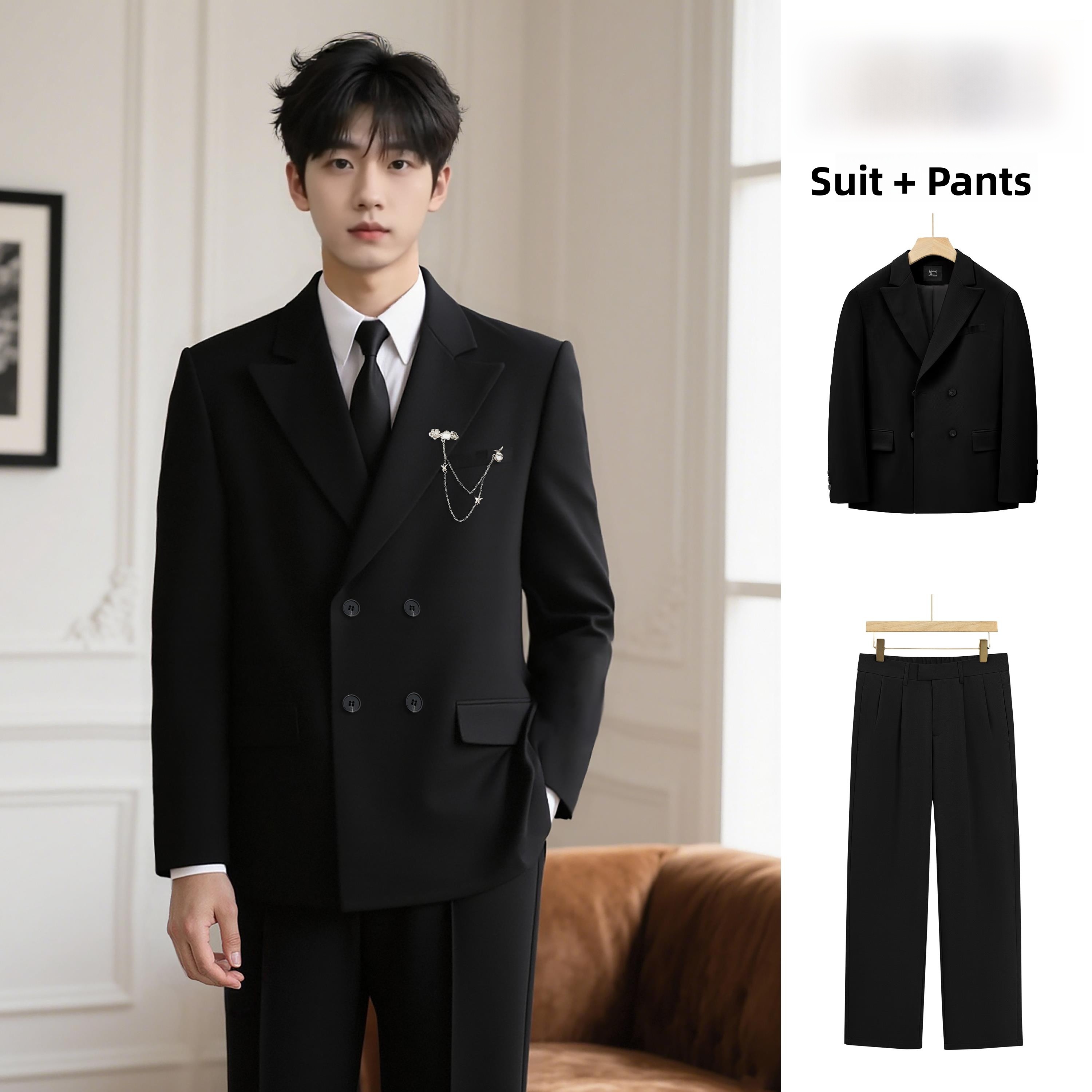 남성용 우아한 더블 버튼 수트 세트, 웨딩 및 약혼식  - Men'S Formal Wear For Engagement 리뷰 및 가격