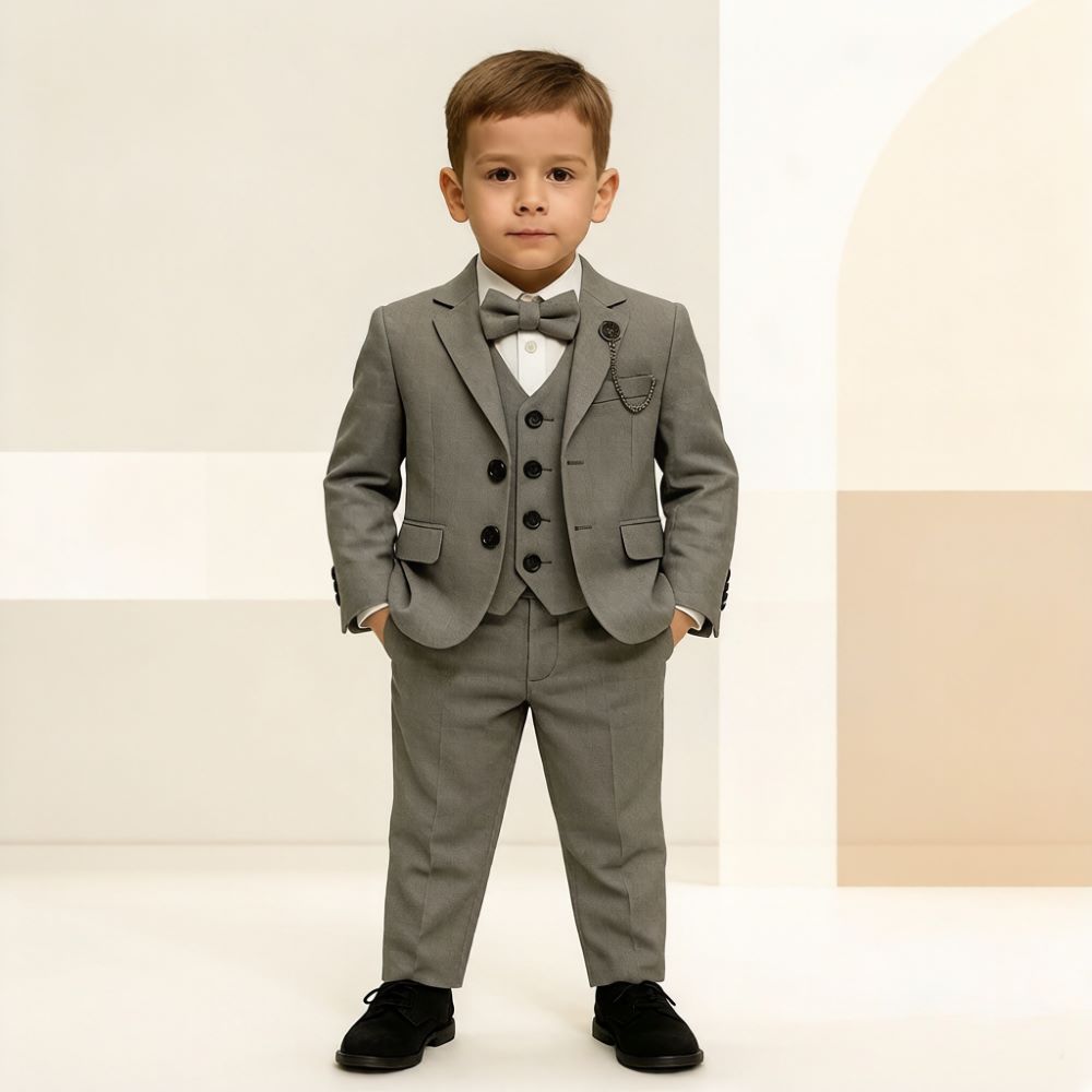 남아용 베이지색 3피스 정장 세트, 노치드 라펠 유아용 - Formal Wear For Men Kids 리뷰 및 가격
