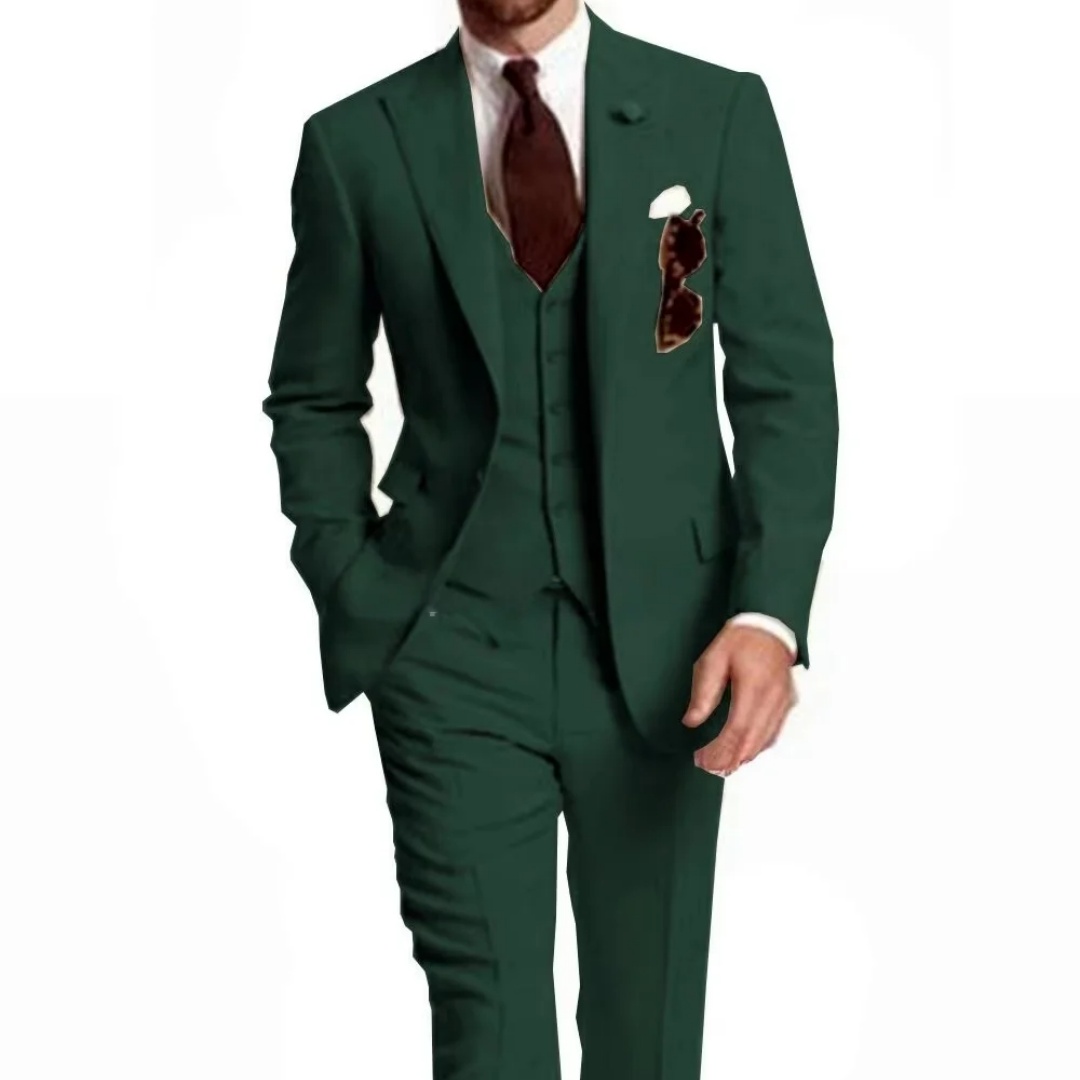 남성 슬림핏 피크 라펠 웨딩 수트 3피스 패션 솔리드  - Men'S Formal Wear Not Suit 리뷰 및 가격