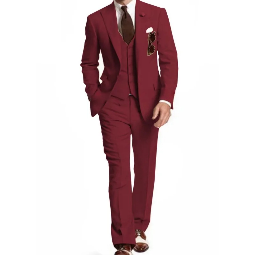 남성 슬림핏 피크 라펠 웨딩 수트 3피스 패션 솔리드  - Men'S Formal Wear Not Suit 리뷰 및 가격