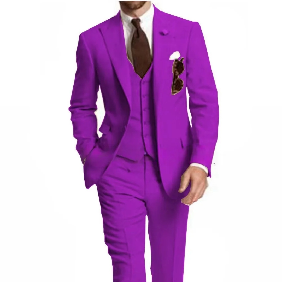 남성 슬림핏 피크 라펠 웨딩 수트 3피스 패션 솔리드  - Men'S Formal Wear Not Suit 리뷰 및 가격