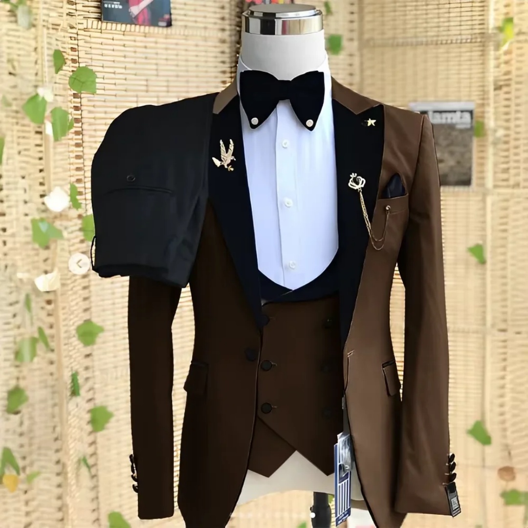 우아한 3피스 슬림핏 남성 턱시도 정장 세트 (웨딩,  - Men'S Formal Wear Not Suit 리뷰 및 가격